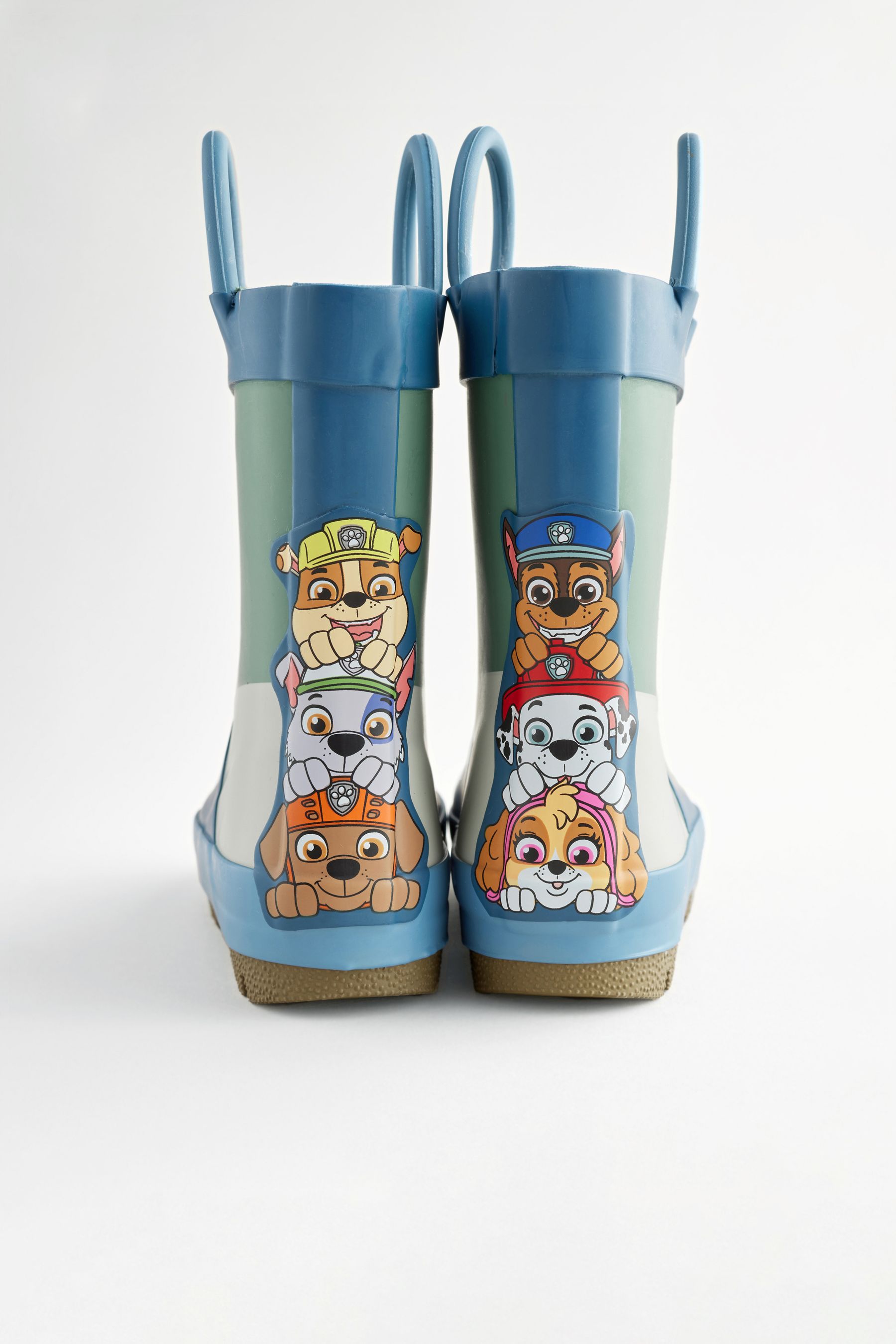 Buy Blue Colourblock Paw Patrol Handle Wellies from the Next UK online shop