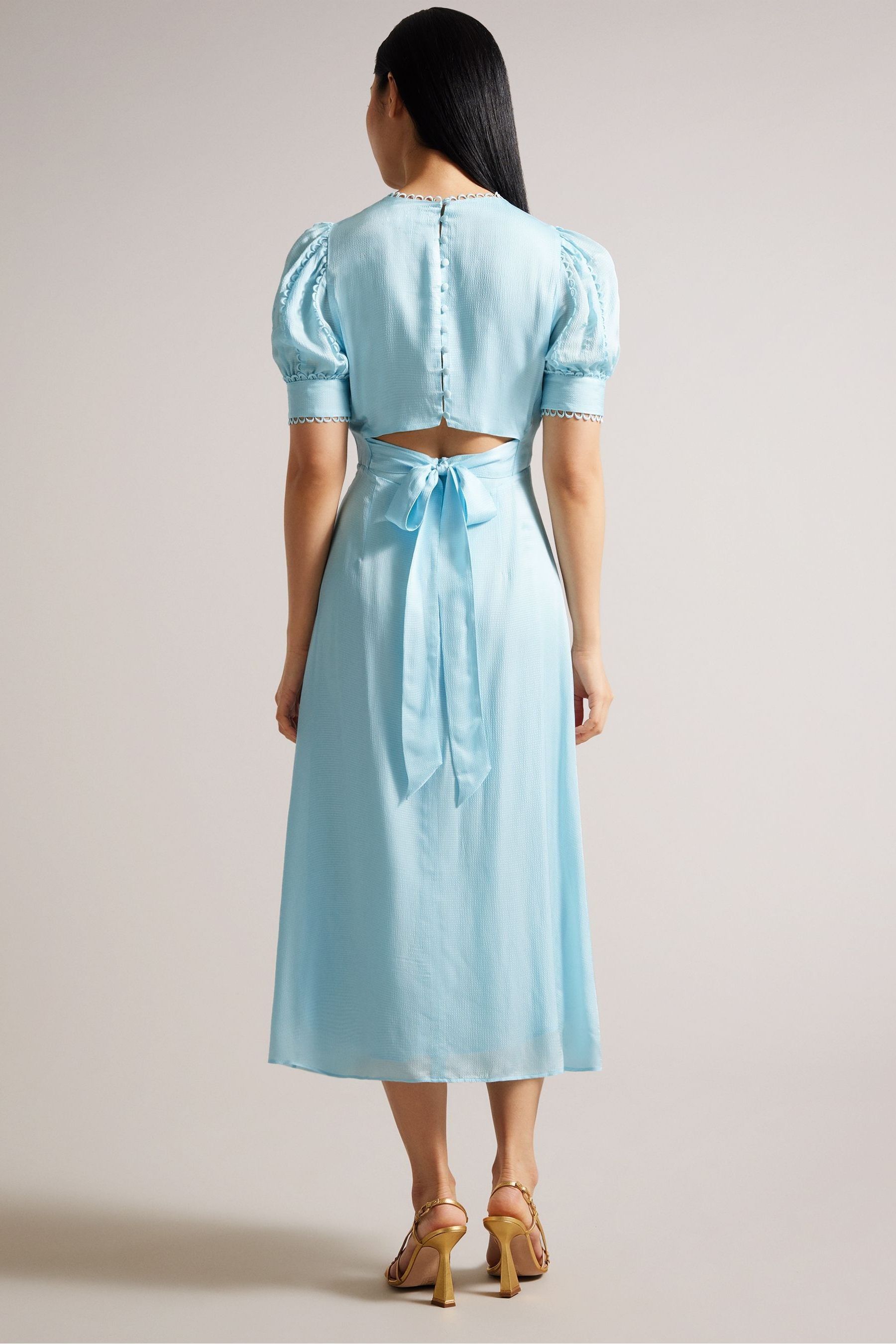 Buy Ted Baker Sky Blue Azilea Puff Sleeve Midi Tea Dress from Next Germany