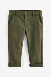 Khaki Green Stretch Chinos Trousers (3mths-7yrs) - Image 5 of 6