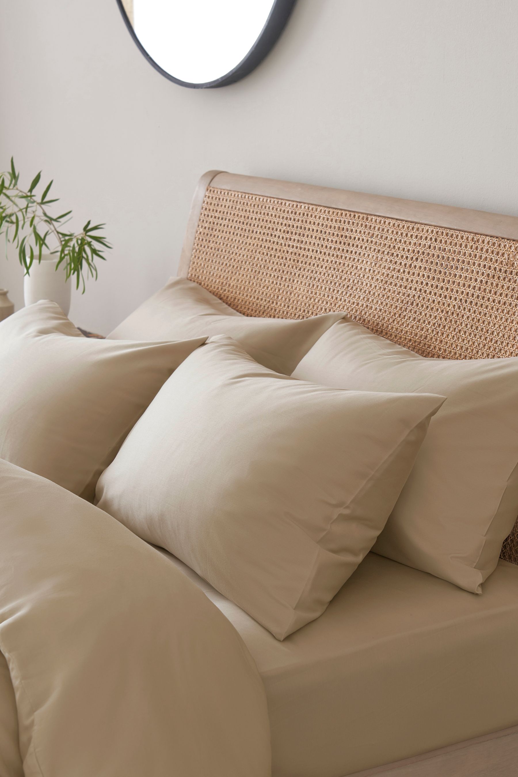 Buy Natural Collection Luxe 200 Thread Count 100 Egyptian Cotton Percale Luxury Duvet Cover And Pillowcase Set from the Next UK online shop