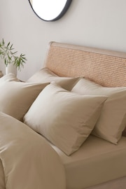 Natural Collection Luxe 200 Thread Count 100% Egyptian Cotton Percale Duvet Cover And Pillowcase Set - Image 3 of 5