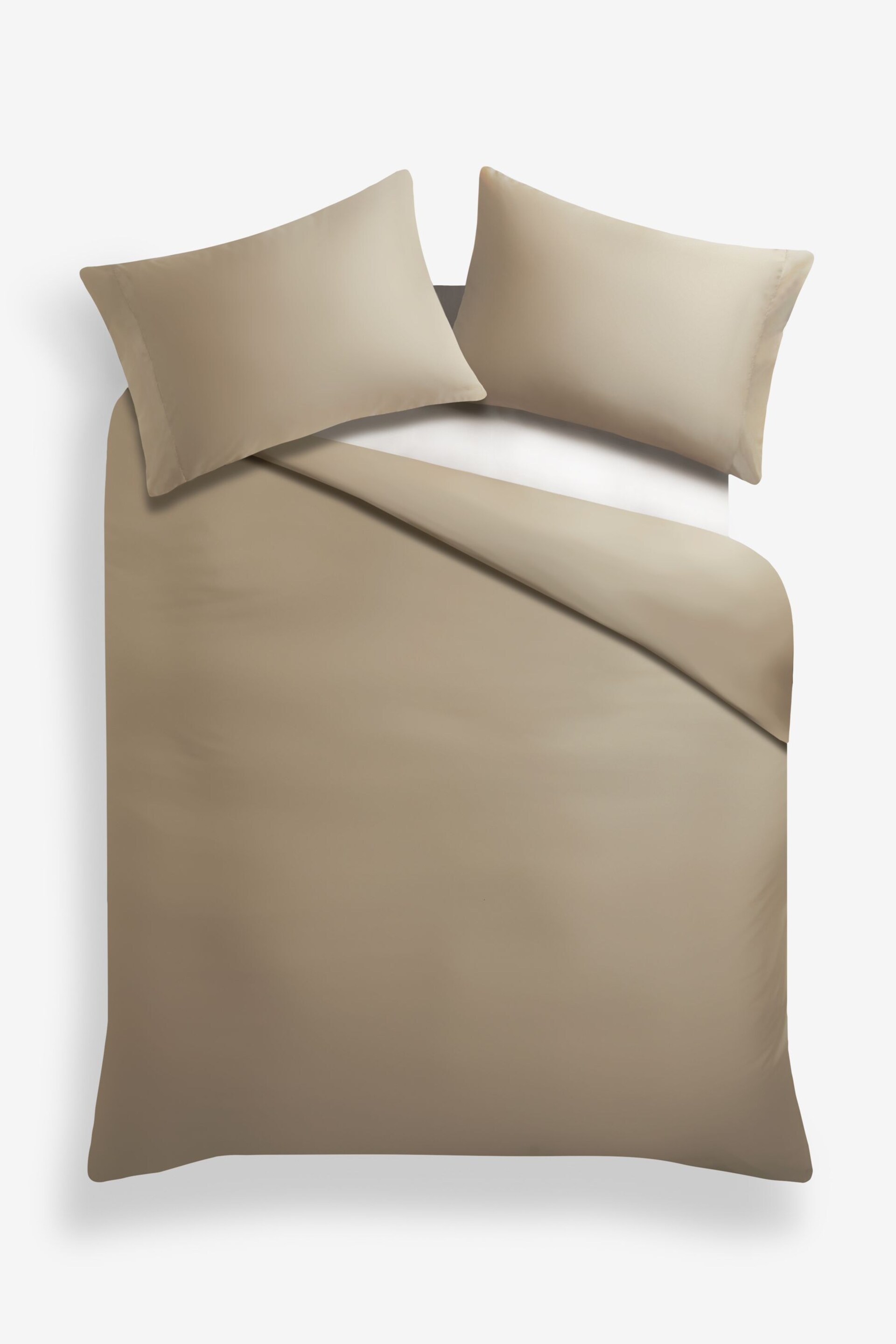 Natural Collection Luxe 200 Thread Count 100% Egyptian Cotton Percale Duvet Cover And Pillowcase Set - Image 4 of 5