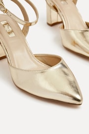 Linzi Gold Carrie Open Back Court Block Heels - Image 4 of 5