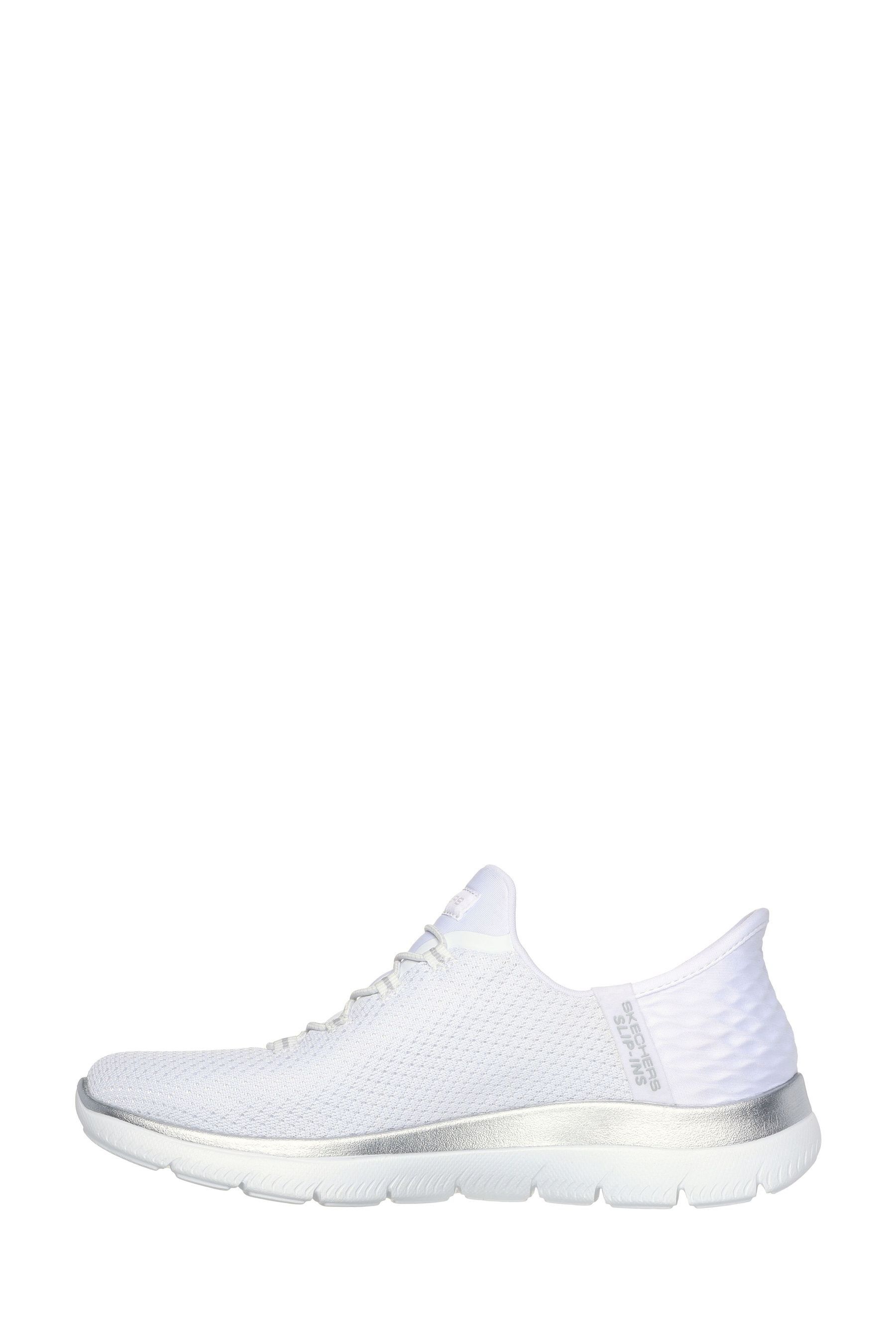 Skechers White Womens Slip In Summits Dazzling Haze Trainers