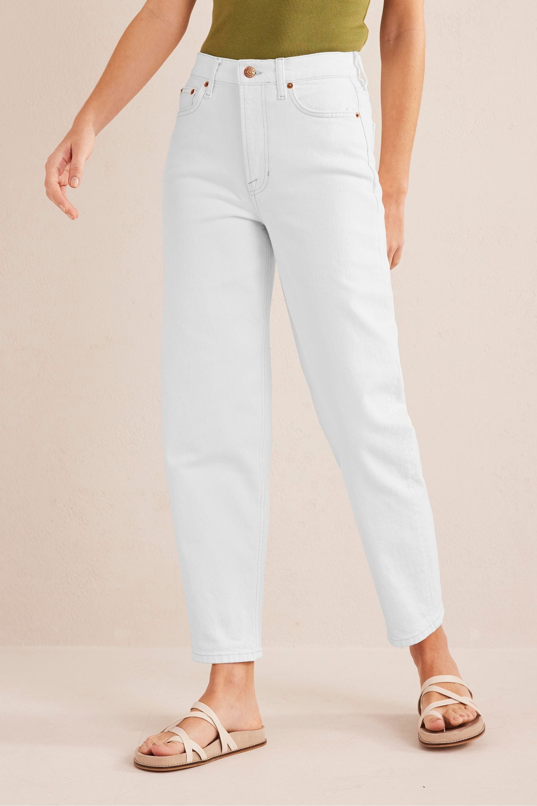 Buy Boden White High Rise 90s Tapered Jeans from Next Luxembourg