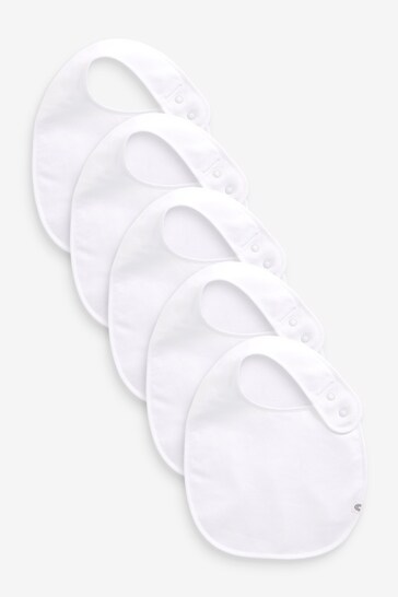 Buy White Bibs 5 Pack from the Next UK online shop