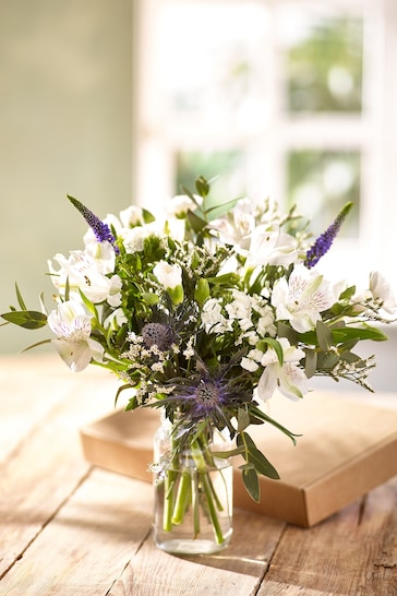 White Posy Letterbox Fresh Flower Bouquet