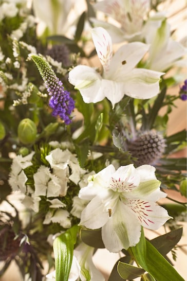 White Posy Letterbox Fresh Flower Bouquet