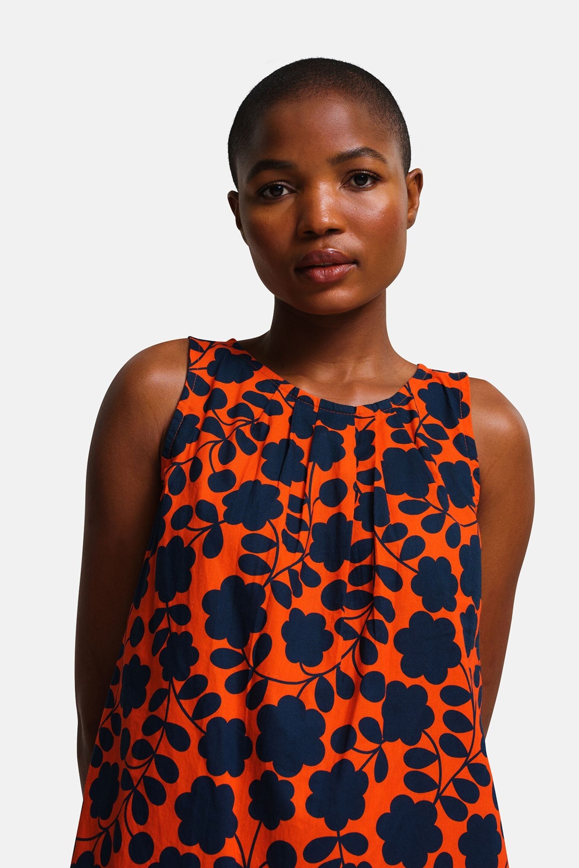Regatta Orange Orla Kiely Summer Sleeveless Dress - Image 4 of 8