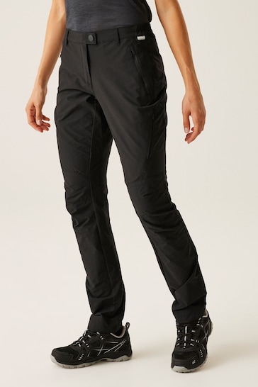 Regatta Black Highton Water Repellent Trousers with UV Protection 40+