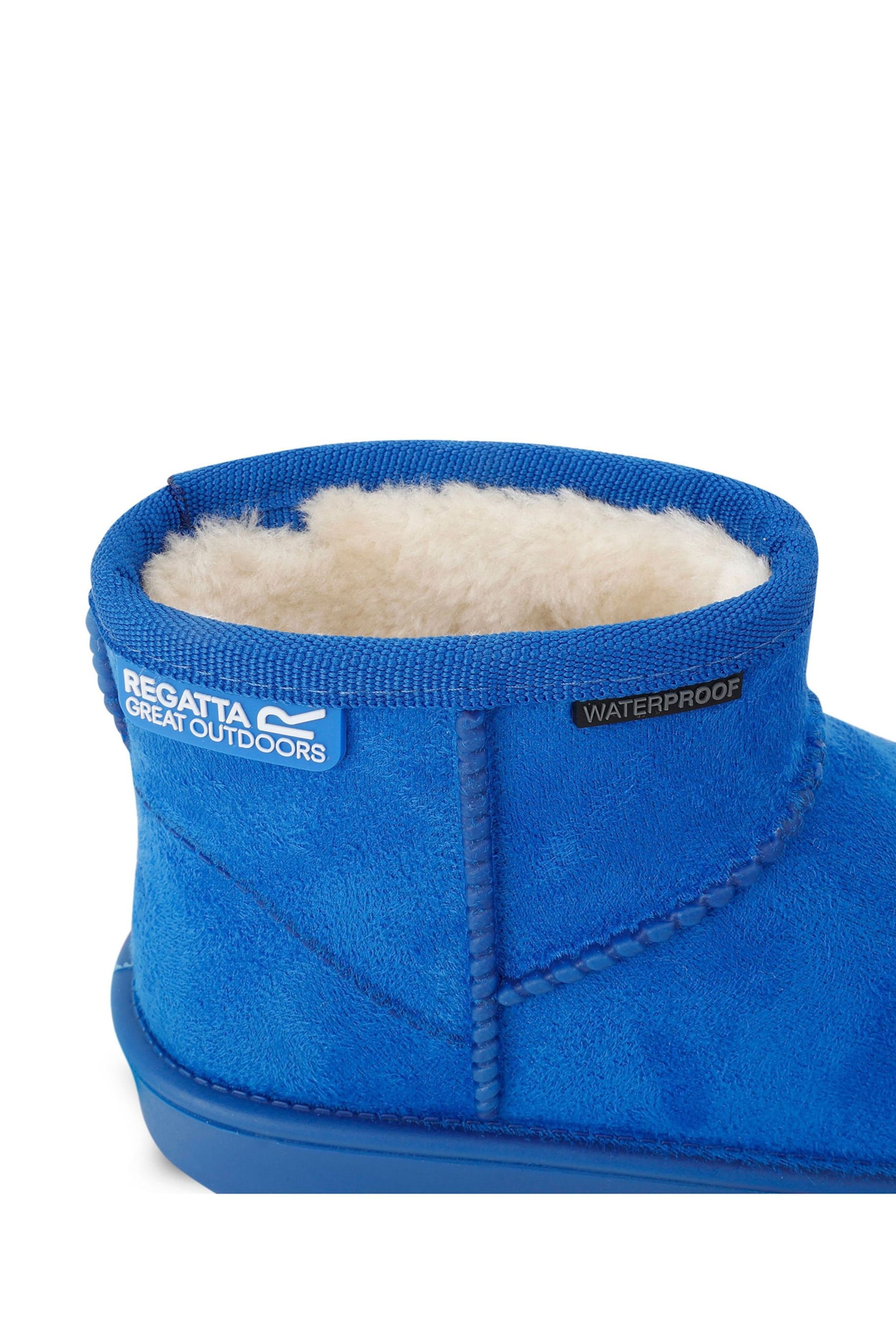 Regatta Blue Girls Risley Waterproof Faux Fur Lined Boots - Image 6 of 6