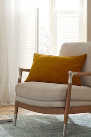 Ochre Yellow 40 x 59cm Soft velour Cushion - Image 1 of 4