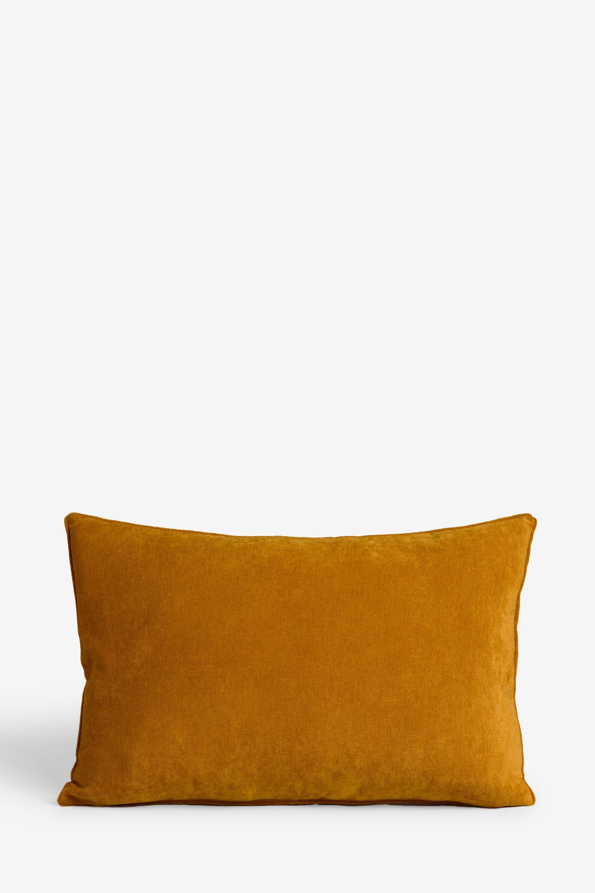 Ochre Yellow 40 x 59cm Soft velour Cushion - Image 2 of 4