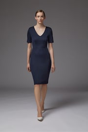 LK Bennett Natasha Lenzing™ Ecovero™ Viscose Black Dress - Image 2 of 4