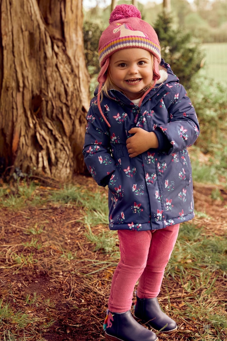 JoJo Maman Bébé Navy Butterfly Pretty Parka - Image 2 of 8