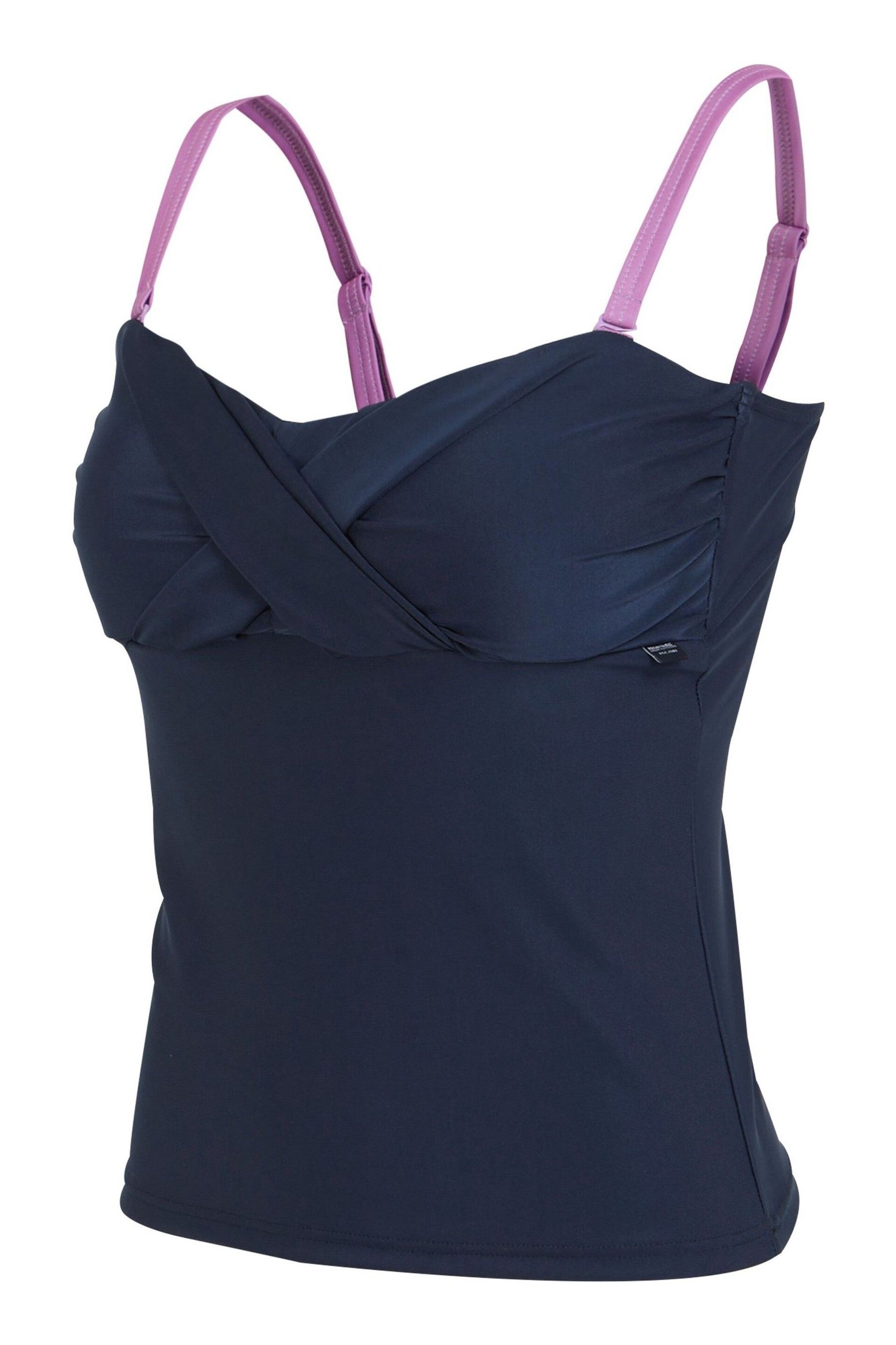 Regatta Blue Aceana III Tankini Top with UPF50 Sun Protection and Tummy Control - Image 4 of 4