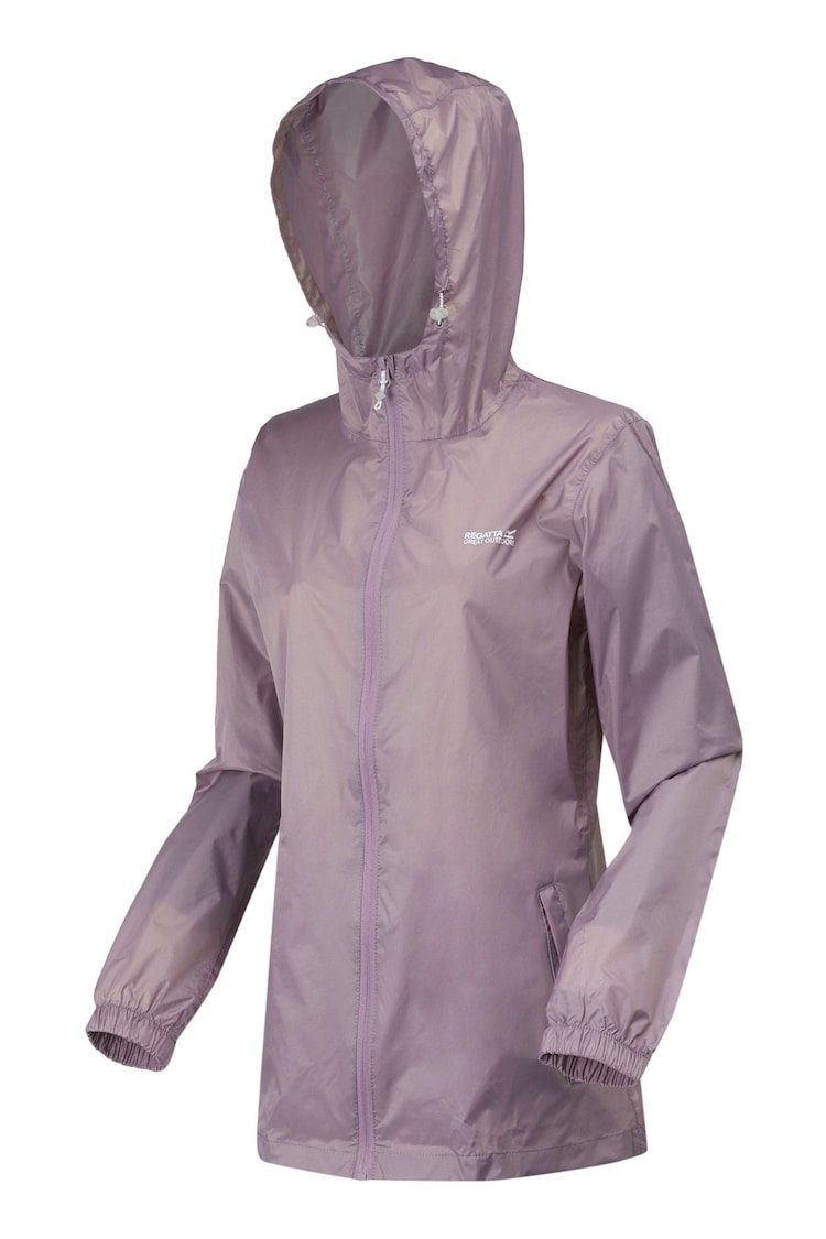 Regatta Purple Light Regatta Womens Pack It III Waterproof Jacket - Image 9 of 9