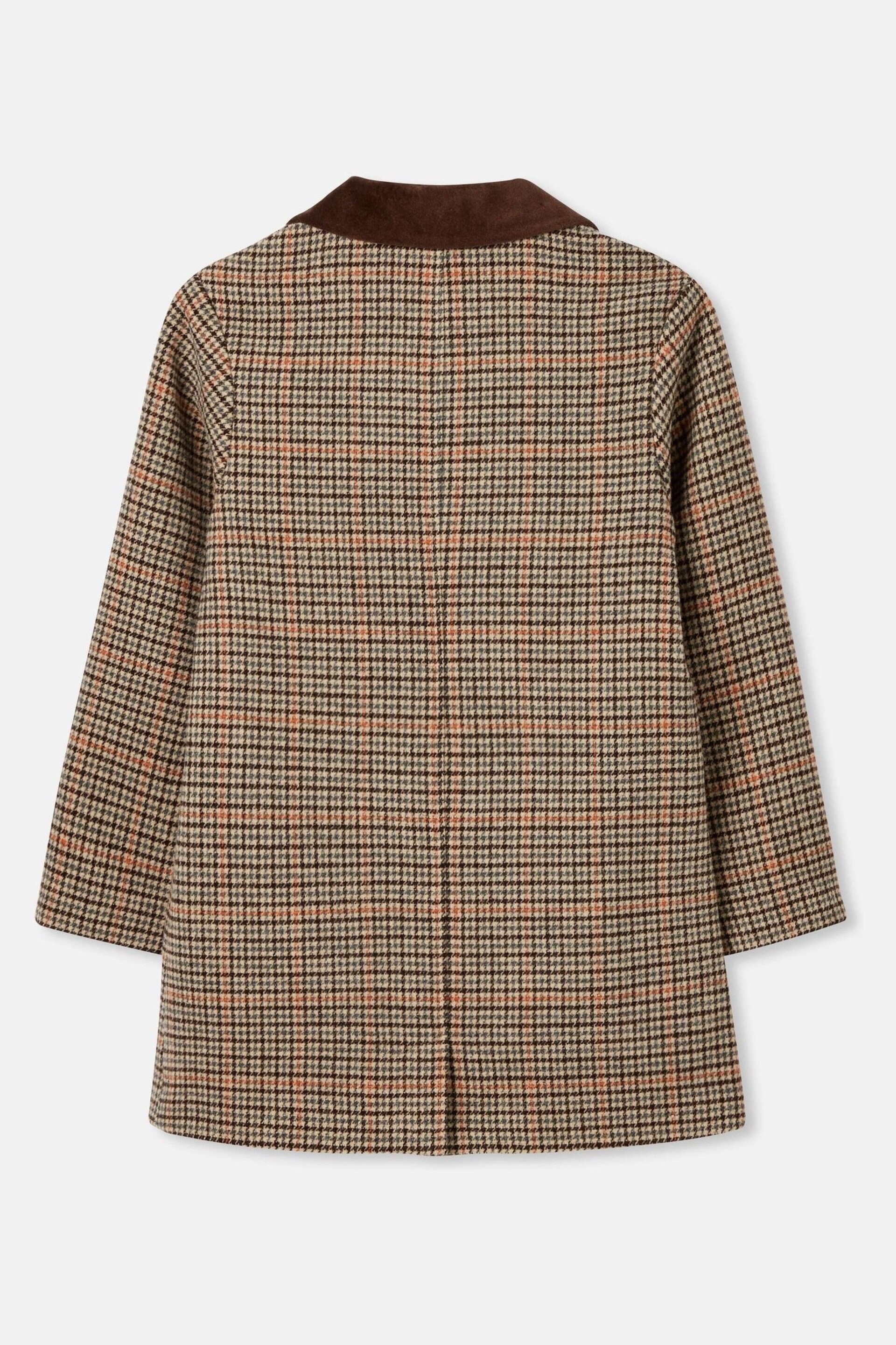 Joules Harrow Brown Wool Coat - Image 3 of 7