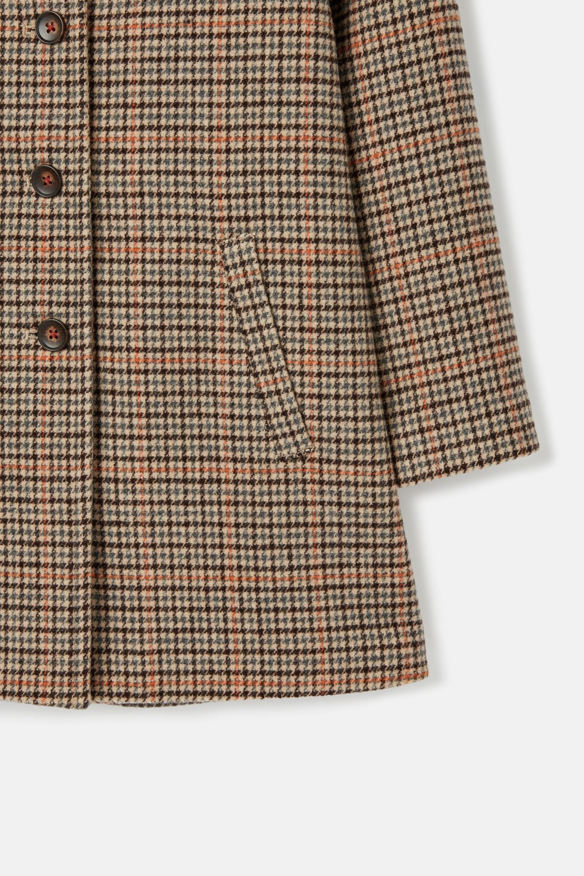 Joules Harrow Brown Wool Coat - Image 6 of 7