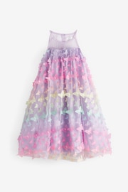 Lilac Purple Rainbow 3D Butterfly Trapeze Dress (3-16yrs) - Image 4 of 5