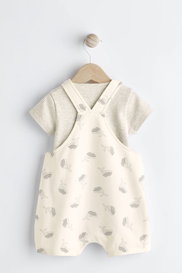 Grey/White Whale Baby Jersey Dungarees (0mths-3yrs)