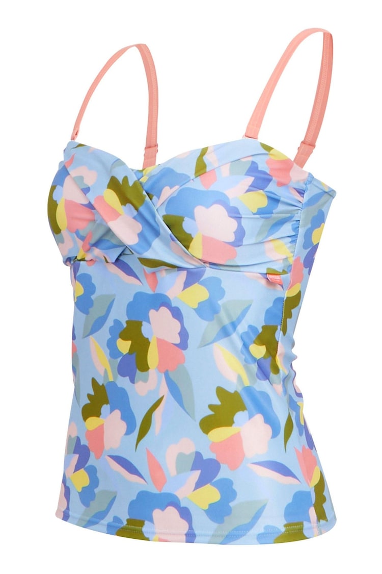 Regatta Sky Blue Aceana III Tankini Top with UPF50 Sun Protection and Tummy Control - Image 7 of 7