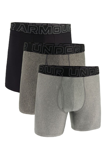 Under Armour Grey Performance Tech Boxers 3 Pack
