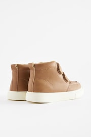 Tan Brown With Off White Sole Standard Fit (F) Warm Lined Touch Fastening Boots - Image 3 of 5
