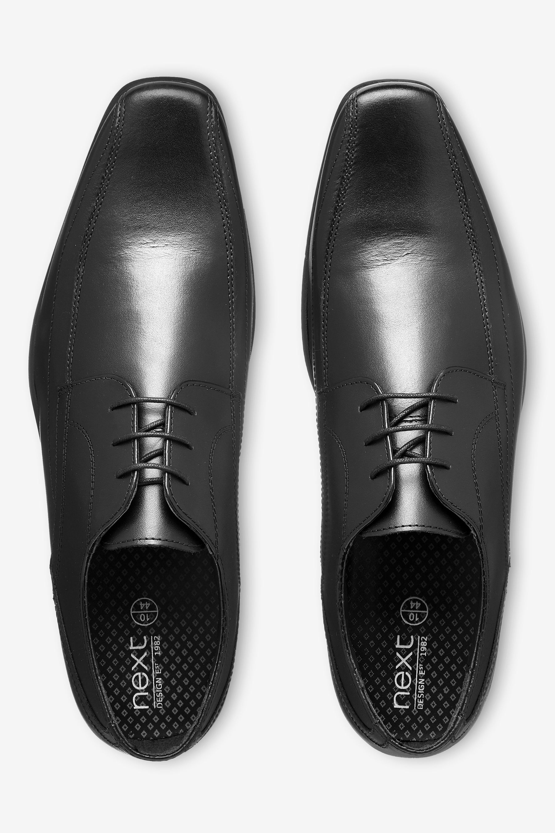 Buy Black Regular Fit Leather Panel Lace Up Shoes from the Next UK