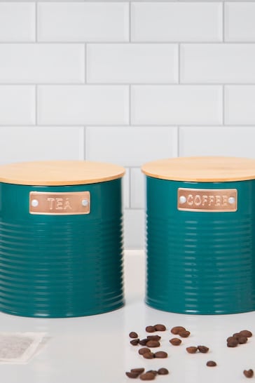 Kitchencraft Teal 3 Pieces Storage Canisters