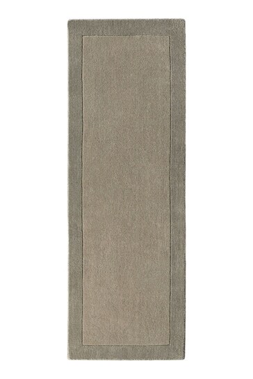 Origin Rug Collection. Taupe Borders Taupe Runner
