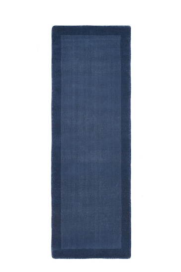 Origin Rug Collection. Navy Borders Taupe Runner