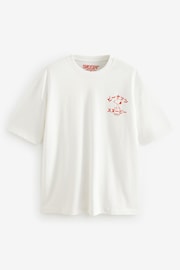 White Snoopy Relaxed Fit Licence Heavyweight T-Shirt - Image 6 of 9