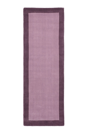 Origin Rug Collection. Mauve Borders Taupe Runner