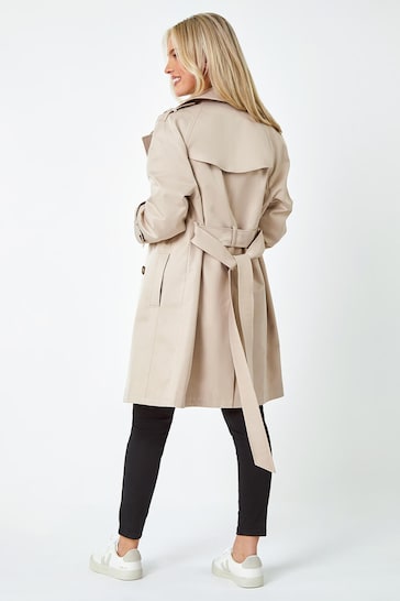 Roman Natural Double Breasted Trench Coat