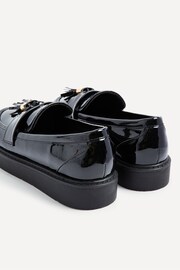 Linzi Black Gemina Platform Loafers with Tassels And Gold Detail - Image 5 of 5