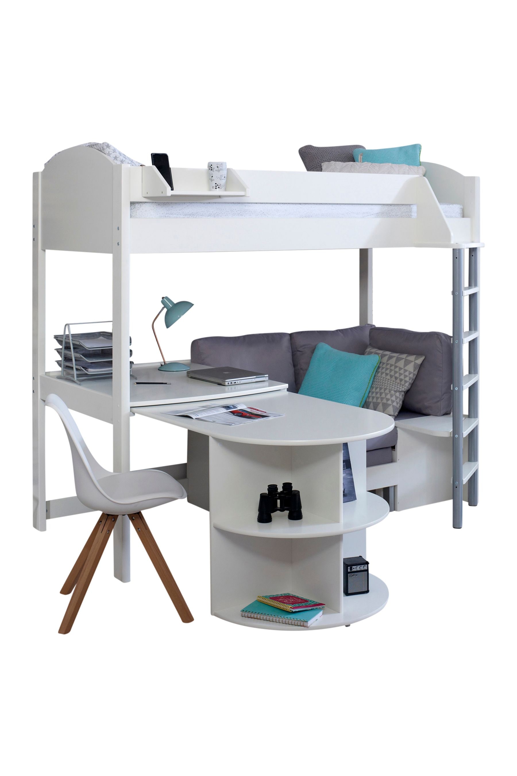 Stompa White Noah D High Sleeper