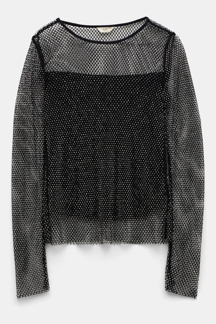 Hush Black Una Sparkle Long Sleeve Top - Image 5 of 5