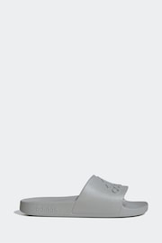 adidas Grey Sportswear Adilette Aqua Slides - Image 1 of 9