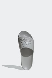 adidas Grey Sportswear Adilette Aqua Slides - Image 5 of 9
