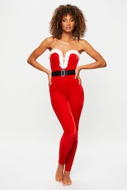 Ann Summers Red Christmas Sexy Santa Velvet Jumpsuit - Image 1 of 4