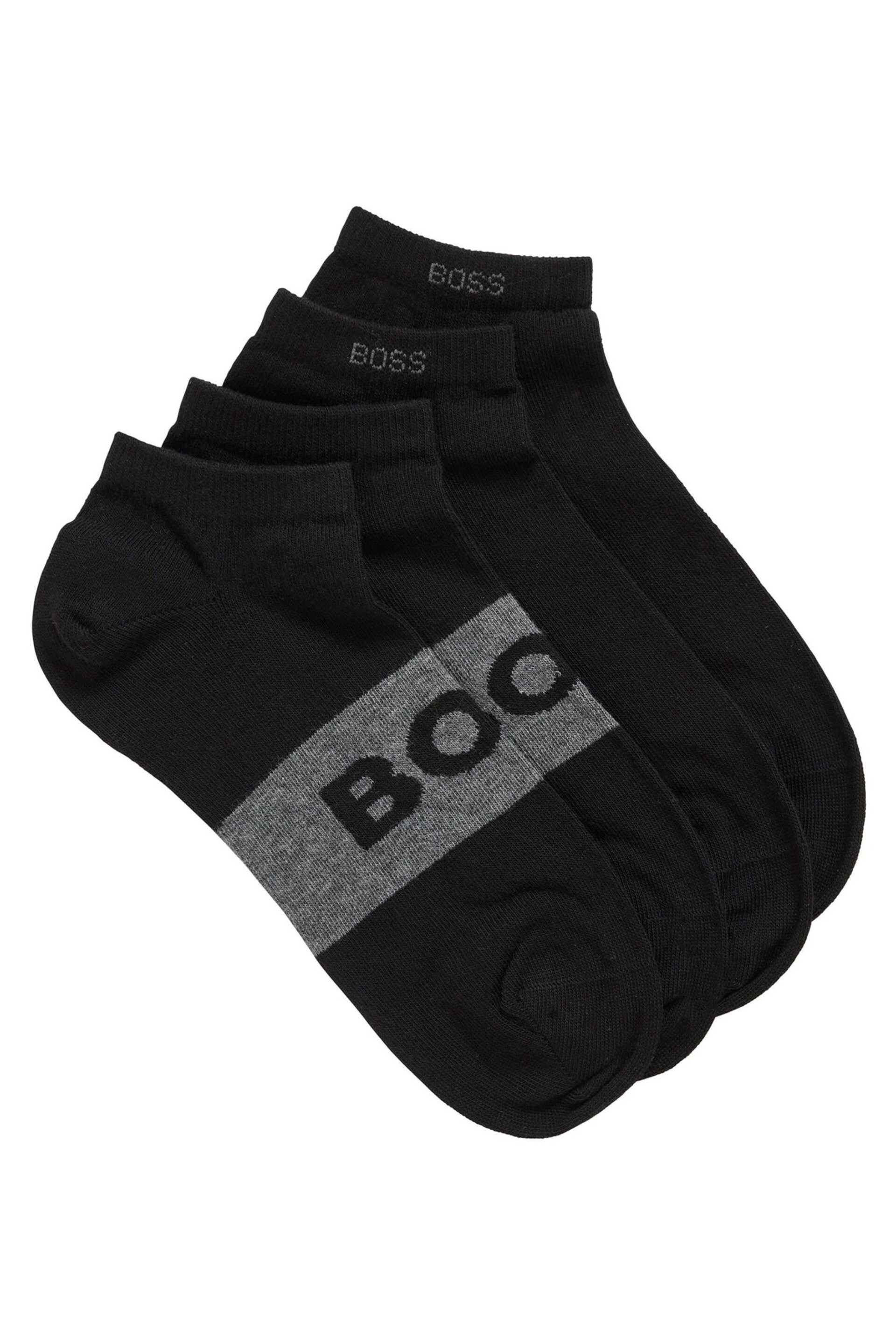 BOSS Black Logo Socks 2 Pack - Image 1 of 3