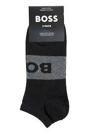 BOSS Black Logo Socks 2 Pack - Image 2 of 3