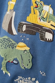 Joules Archie Blue Dinosaur Artwork T-Shirt - Image 7 of 7