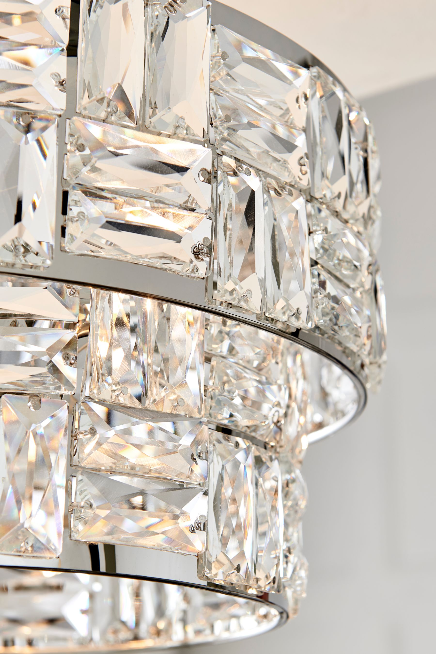 Beaded alexis flush mount ceiling outlet light