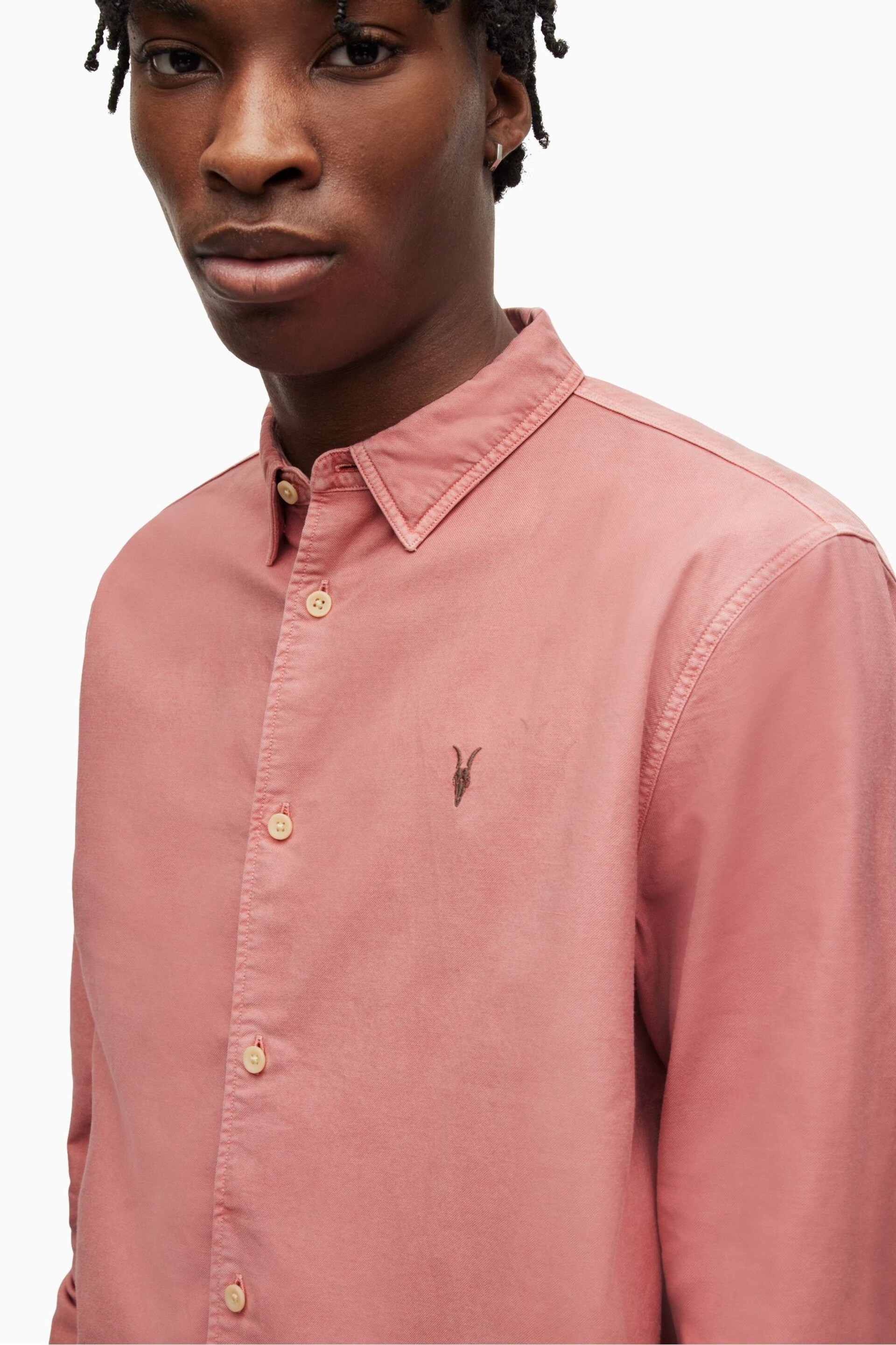 AllSaints Pink Hermosa Shirt - Image 4 of 7
