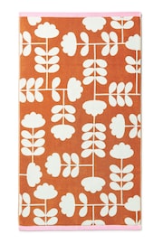 Orla Kiely Pink Cut Stem Tulip Paprika Towel - Image 5 of 6