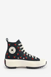 Converse Black Cherry Print Run Star Hike Trainers - Image 1 of 9