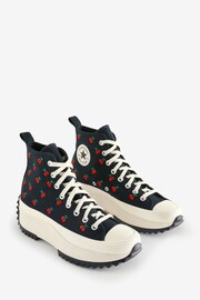 Converse Black Cherry Print Run Star Hike Trainers - Image 3 of 9