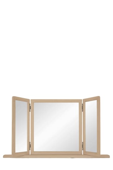 Light Brown Hampton Country Luxe Painted Oak Dressing Table Mirror